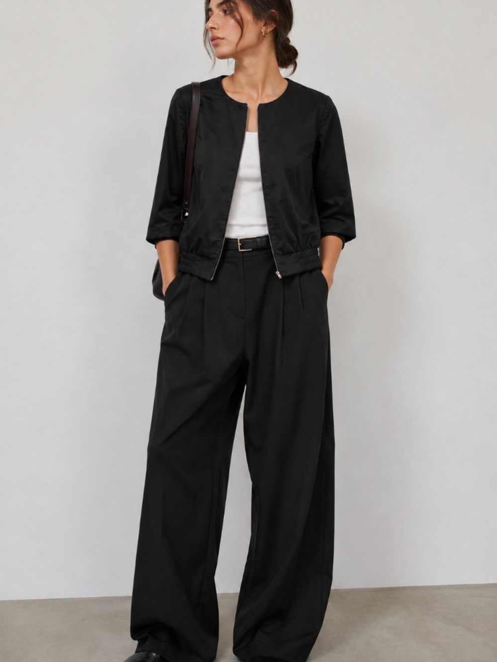 COS Black | 3/4 Sleeve Bomber Jacket